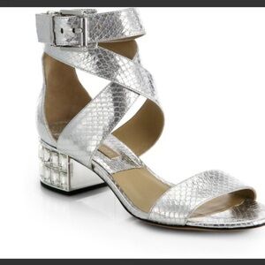 Michael kors Silver Strappy Women's Sandals size 7.5 NWOT